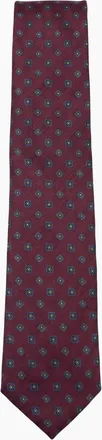 Canali Mens Printed Tie In Maroon