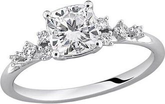 Rina Limor Silver 1.13 Ct. Tw. Created White Moissanite Classic Ring