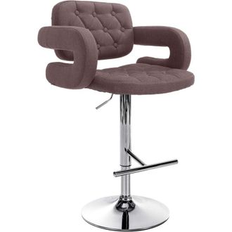 Clp Sgabello Dublin in tessuto marrone cromo