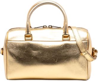 Saint Laurent Pre-owned Saint Laurent Baby Metallic Leather Classic Duffle Satchel Ladies 330958A.467891