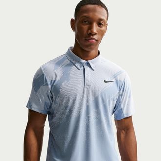 Nike Mens Court Slam Dri-FIT ADV Tennis Polo in Blue | IB1028-486