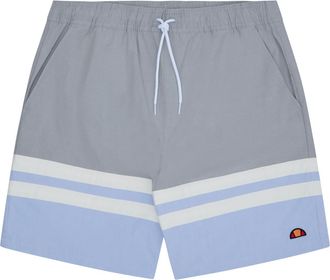 Ellesse Badeshorts ELLESSE H Badeshorts, Herren, Gr. L, N-Gr, blau (blau, grau), Baumwolle, Polyamid, Querstreifen, unifarben mit Farbeins&auml;tzen, Badehosen Bad