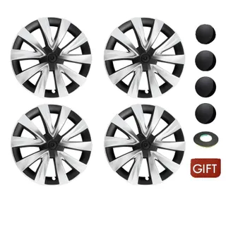 OEM Embellecedores De Ruedas, Compatibles Con Tesla Model 3, Pl&aacute;stico Abs Duradero, Negro Y Plata, Para Model 3, 18 Pulgadas 2018-23