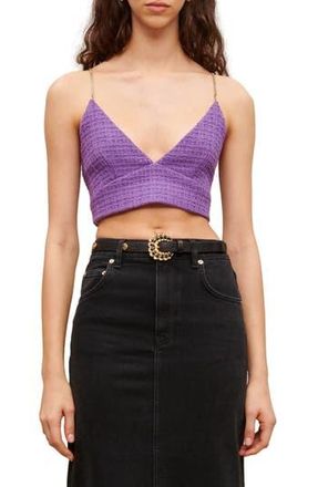 Maje Lapraia Crop Chain Strap Camisole in Purple at Nordstrom Rack, Size 1 (Fits Like 2-4 Us)