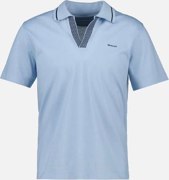 GANT Mens Tipped Polo Shirt - Blue - Size: 36