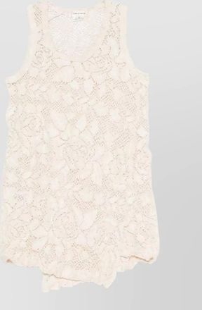 Comme Des Gar&ccedil;ons floral-lace sleeveless mini dress