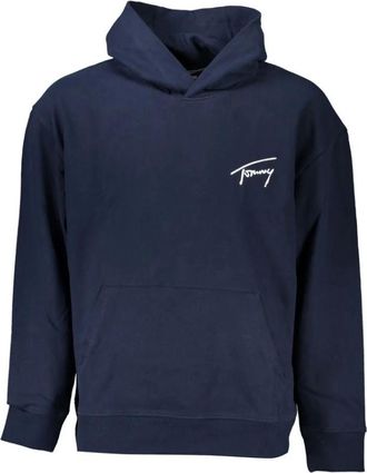 Tommy Hilfiger Hoodies & sweatvesten, Heren, Blauw, S, Katoen, Blauwe hoodie met touch