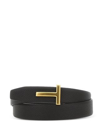 Tom Ford Leren riem met T-gesp - Zwart