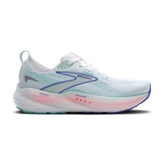 Brooks Womens Glycerin 22 Running Shoes In White/limpet Shell/amparo Blue