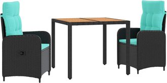vidaXL Juego De Comedor Para Exteriores 3 Uds. Vidaxl