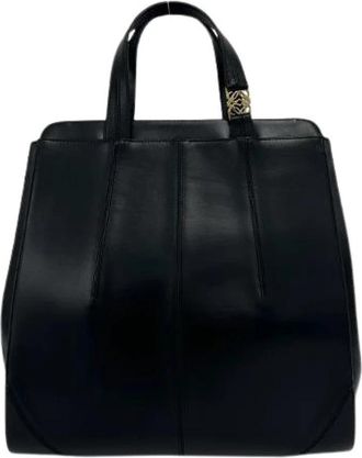 Loewe Pre-owned Leren Tote Bag - Dames - Vintage Schoudertas - Zwart - ONE Size - Leer - Vintage