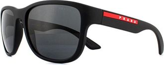 Prada Mens Sunglasses PS01US DG05S0 Black Rubber Grey - One Size