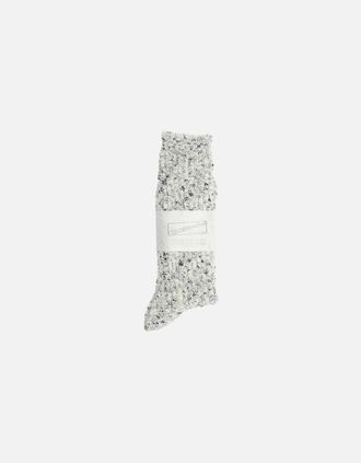 Anonymous Ism Mens Anonymous Ism Homespun Art Yarn Crew Cotton Mens Socks - White - Size: 9.5/13/12.5/12/11.5/11/9/16/15.5/15/14.5/14/13.5/10.5/10