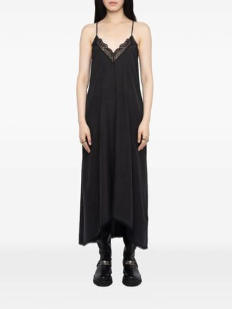 Zadig&Voltaire lace-trim midi dress - Black