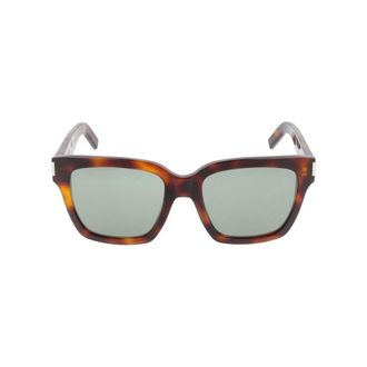 Saint Laurent Sunglasses, unisex, Brown, 54 MM, Green Havana Sunglasses SL 507 Model