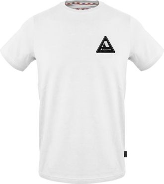 Aquascutum Heren Patch Crew Hals T-shirt (Wit)