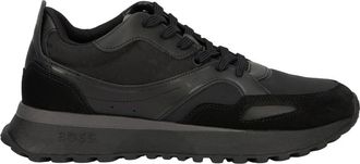 HUGO BOSS Jonah Runn Sneakers - Heren - Schoenen - Zwart - Maat: 40 EU Leer