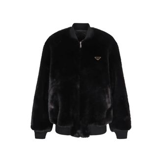 Prada Bomber Jacket - female - Prada - Zip-throughs - Black - L - Sweatshirts & Hoodies