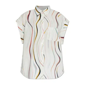 Paul Smith Shirts, female, White, Size: 2XS Oversized Sleeveless Shirt