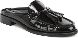 Franco Sarto Callen Tassel Loafer Mule in Black at Nordstrom, Size 8.5