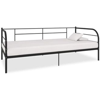 vidaXL Telaio Divano Letto Nero in Metallo 90x200 cm - Vidaxl
