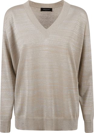 Fabiana Filippi V-neck Stripe Patterned Sweater