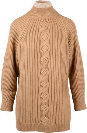 Max Mara Alcazar Maglione Lupetto - Dames - Coltruien - Bruin - XS - Wol - Truien & Vesten