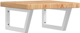 vidaXL Basin Shelf Wall Mounted Steel and Solid Wood Oak vidaXL