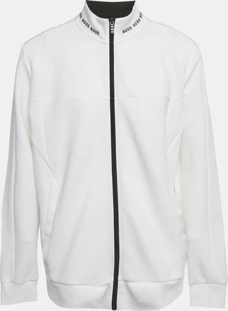 HUGO BOSS Boss By Hugo Boss White Jersey Zip-Up Skaz 1 Jacket