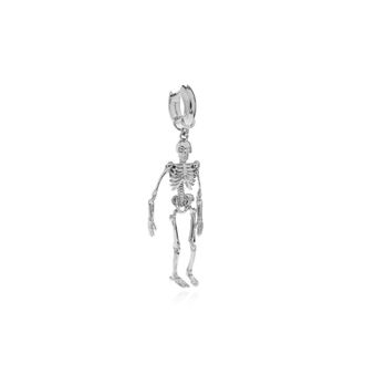 Alexander McQueen Alexander McQueen, Earrings, male, Gray, Size: ONE SIZE Dancing Skeleton Earring