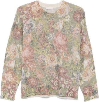 Liu Jo Floral Pattern Knit Sweater
