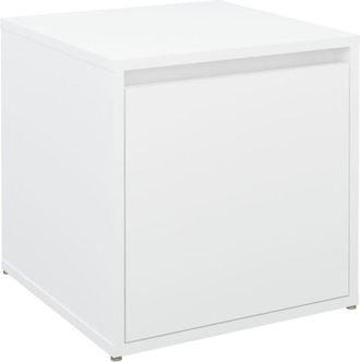vidaXL Caj&oacute;n Taburete Madera Contrachapada Blanco 40,5x40x40 Cm Vidaxl