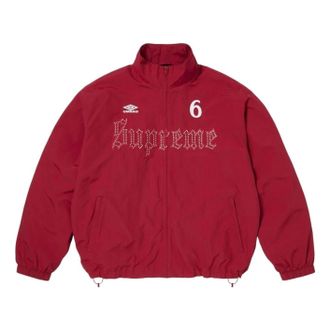 SUPREME x Umbro SS26 Rhinestone Track Jacket Red SUP-SS26-331-RED