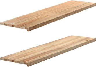 vidaXL Vidaxl - Alf&eacute;izares De Ventana 2 Uds Madera Maciza Roble Sin Tratar