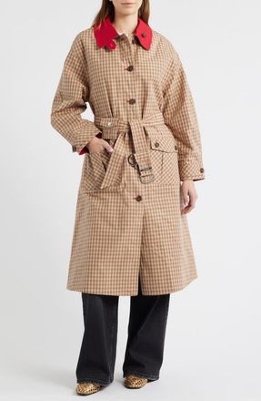 Damson Madder Anja Reversible Trench Coat in Tan at Nordstrom, Size 14 Us