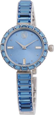 Swarovski Matrix Bangle Quartz Crystal Blue Dial Ladies Watch 5730172