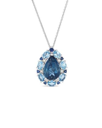 Le Vian 14K 4.60 Ct. Tw. Diamond & London Blue Topaz Drop Pendant