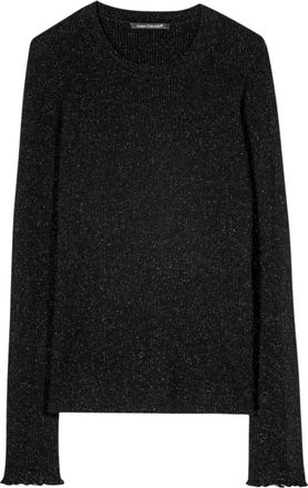 Luisa Cerano Rondgebreide Kleding - Dames - Ronde hals truien - Zwart - L - Truien & Vesten