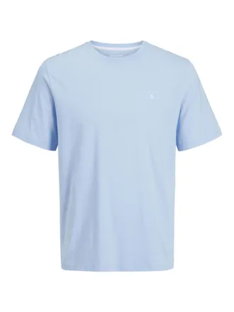 Jack & Jones Plus Size Mens Jjepaulos Tee Ss Crew Neck Noos Pls T-Shirt, Chambray Blue, 6XL