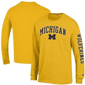 Champion Mens Champion Maize Michigan Wolverines Arch Over Logo 2-Hit Long Sleeve T-Shirt at Nordstrom, Size X-Large