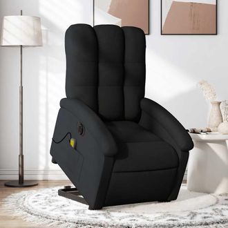vidaXL Vidaxl - Sill&oacute;n De Masaje El&eacute;ctrico Reclinable Elevable Tela Negro