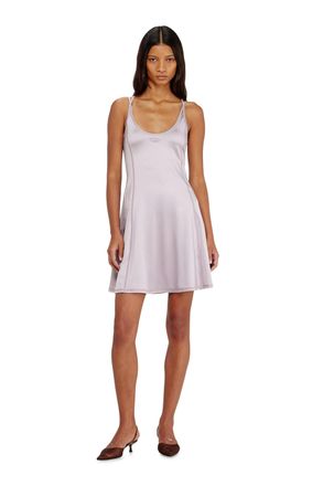 Diesel Fluid mini dress with double straps - Dresses - Woman - Violet