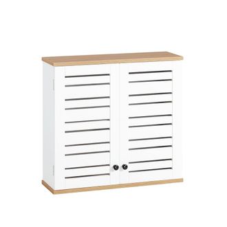 SoBuy Mueble de pared con 2 puertas madera blanco