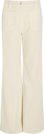 Nili Lotan Florence Flared-leg Corduroy Trousers - Beige - 10 (UK14 / L)