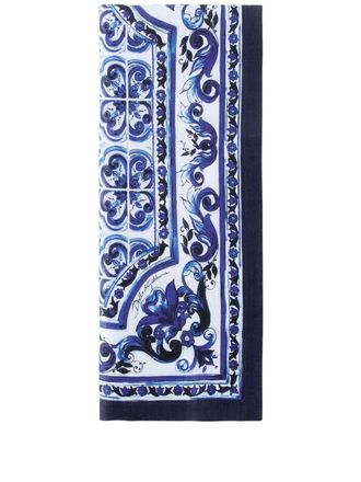 Dolce & Gabbana set of two linen napkins - unisex - Linen/Flax - One Size - Blue