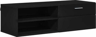 vidaXL Vidaxl - tv Cabinet with Drawer Black 100.5 x 39 x 30 cm Engineered wood