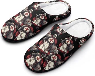 Generic Knights Cotton Slippers for Women Indoor Outdoor Slipper Slip-On Memory Foam Home Shoes