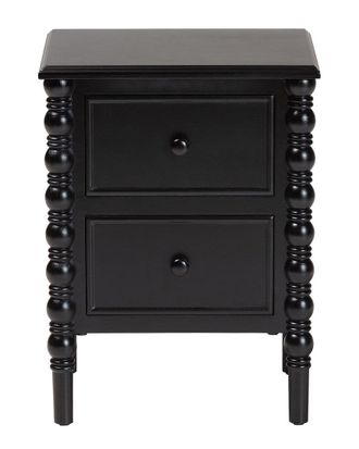 Baxton Studio Malinda Classic2-Drawer End Table With Spindle Legs