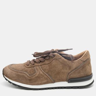 Tod's Tods Brown Suede Low Top Sneakers