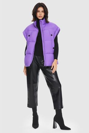 Orolay Oversized Sleeveless Classic Puffer Vest in Purple at Nordstrom, Size Xx-Large